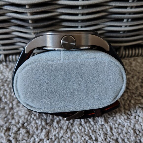 Men's Chronograph Leather Strap Paris Dial Quartz Watch - Picture 5 of 5